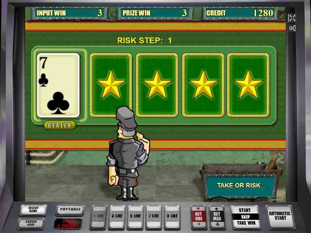 Риск-игра слота Резидент Игра на удвоение в автомате Resident